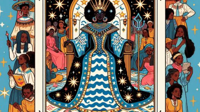Tarocchi e astrologia per l'Acquario con la carta dell'Imperatrice. &copy; Immagine creata con Dall-E