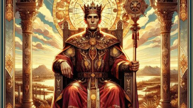 Il Leone e L'Imperatore: una guida autorevole protegge con saggezza. &copy; Immagine creata con Dall-E