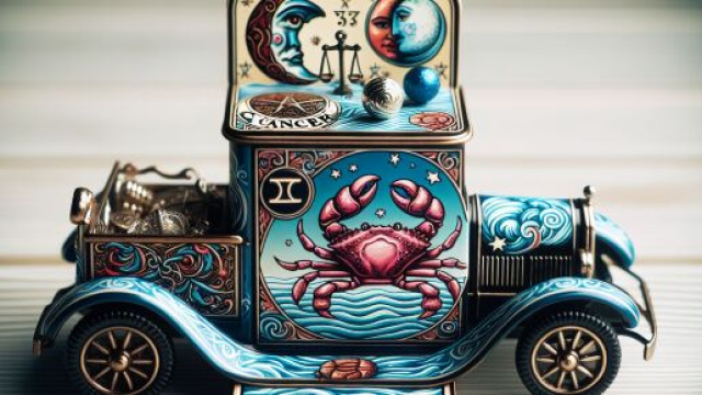 Il Carro guida l'oroscopo del Cancro per domani, simbolo di viaggio e trasformazione. &copy; Immagine creata con Dall-E