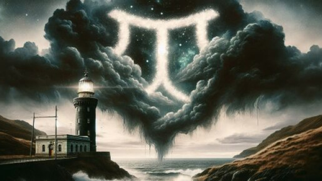 Immagine ispirata a The Lighthouse per i Gemelli. &copy; Immagine creata con DALL&middot;E
