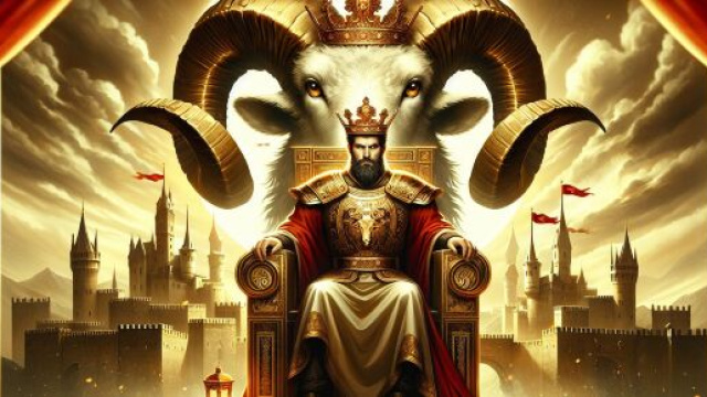 L'Imperatore e l'Ariete rappresentano forza e stabilit&agrave; nell'oroscopo dei tarocchi di gioved&igrave; 1 maggio. &copy; Immagine creata con Dall-E