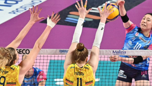 Conegliano-Novara Volley &copy; Pagina Facebook ufficiale Lega Pallavolo Serie A Femminile