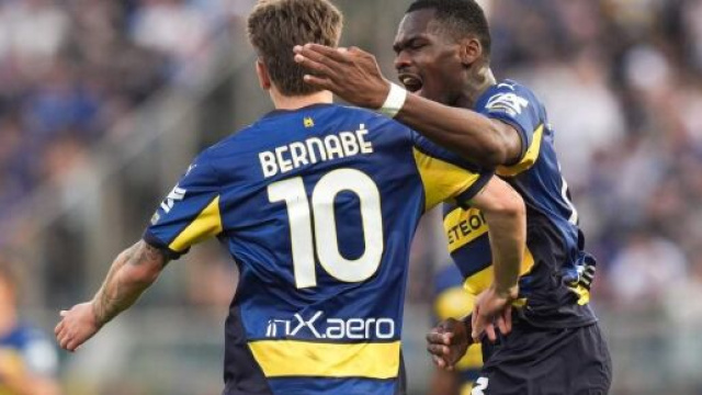 Esultanza di giallobl&ugrave; dopo un gol contro l'Inter &copy; Parma calcio