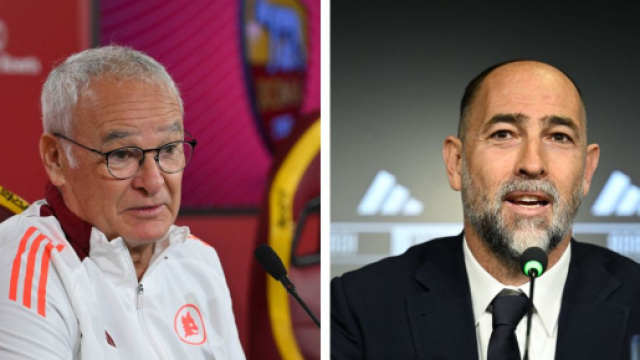 Claudio Ranieri, allenatore della Roma. &copy; AS Roma. Igor Tudor, allenatore della Juventus. Foto &copy; Juventus