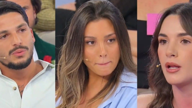 Gianmarco Steri, Cristina Ferrara e Nadia Di Diodato - screenshot &copy; Canale 5.