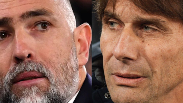Igor Tudor, allenatore della Juventus. Foto &copy; Juventus. Antonio Conte, allenatore del Napoli. Foto &copy; Napoli.