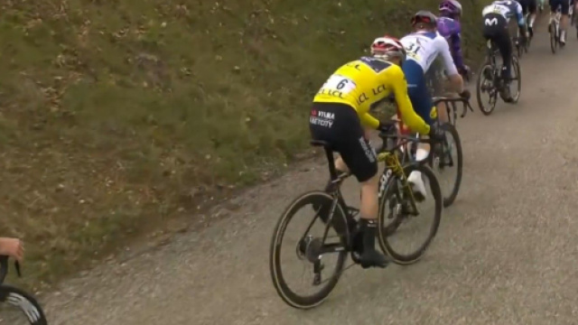 Jonas Vingegaard alla Parigi Nizza - &copy; Screenshot Eurosport.