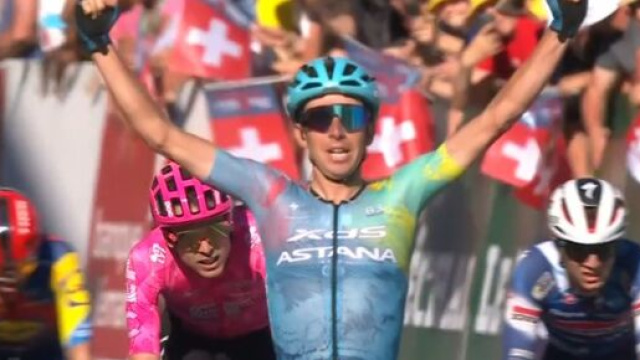 La vittoria di Lorenzo Fortunato - &copy; Screenshot Eurosport