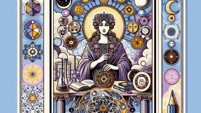 Il segno zodiacale dei Gemelli trova illuminazione attraverso la carta dei tarocchi dell'Imperatrice. &copy; Immagine creata con Dall-E