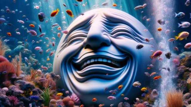 Acquario e 'a risata, numero 19 della Smorfia napoletana. &copy; Immagine creata con Dall-E