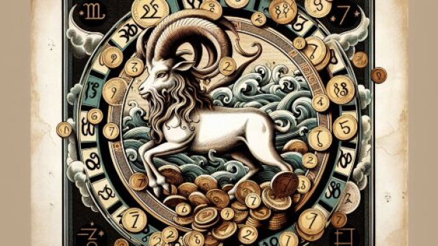 Capricorno e il numero 46 della Smorfia napoletana, rappresentante il denaro. &copy; Immagine creata con Dall-E