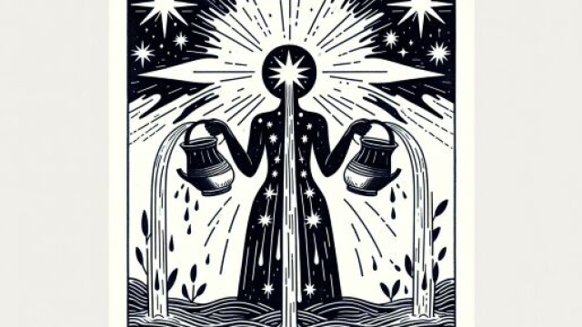 Immagine della carta della Stella con simbolo della Vergine. &copy; Immagine creata con Dall-E