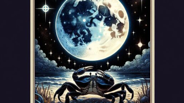 La Luna dei tarocchi invita il Cancro a esplorare il profondo mondo delle emozioni. &copy; Immagine creata con Dall-E