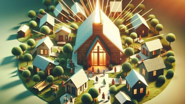 Numero 84 della Smorfia napoletana, 'a chiesa. &copy; Immagine creata con Dall-E