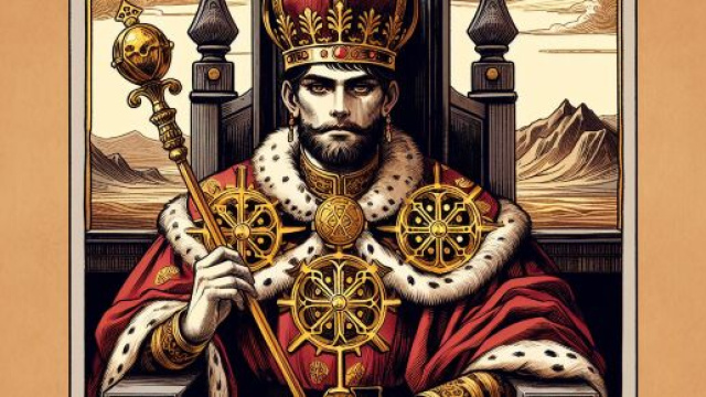 L'Imperatore rappresenta l'Ariete in un viaggio di autorevolezza e stabilit&agrave;. &copy; Immagine creata con Dall-E
