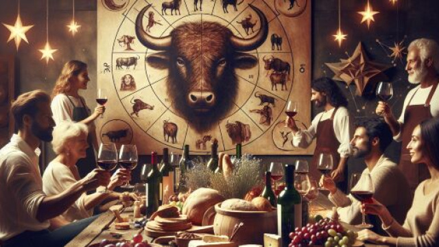 Numero 45 della Smorfia napoletana, il vino buono per il segno del Toro. &copy; Immagine creata con Dall-E