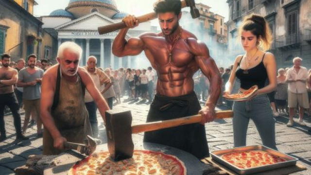 Illustrazione ispirata al simbolismo delle mazzate della Smorfia. &copy; Immagine creata con Dall-E
