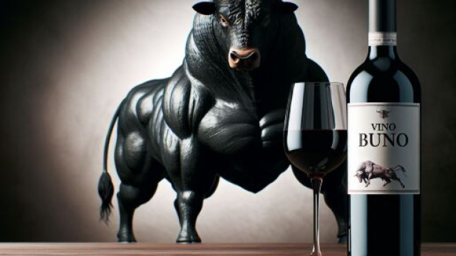 Vino buono e Toro nel contesto della Smorfia napoletana per il 16 maggio 2025. &copy; Immagine creata con Dall-E