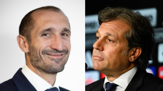 Giorgio Chiellini, Head of Football Institutional Relations della Juve. Foto &copy; X/Chiellini. Cristiano Giuntoli, ds della Juve. Foto &copy; Juventus