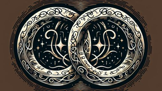Illustrazione ispirata a Il signore degli anelli per i Gemelli. &copy; Immagine creata con DALL&middot;E