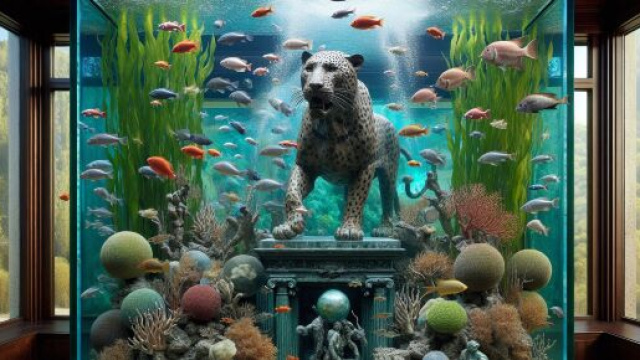 Immagine ispirata a Il Gattopardo per l'Acquario. &copy; Immagine creata con DALL&middot;E