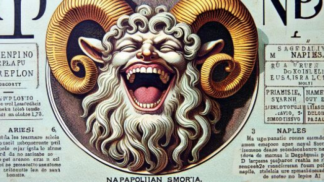Oroscopo della Smorfia napoletana: l'Ariete e la risata disarmante. &copy; Immagine creata con Dall-E