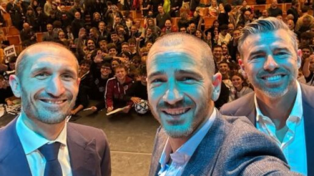 Da sinistra, Giorgio Chiellini, Leonardo Bonucci e Andrea Barzagli - Foto &copy; Profilo Instagram Barzagli