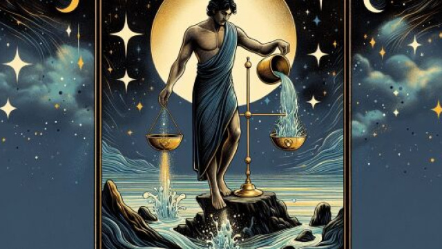 Temperanza e tema dell'equilibrio per il Cancro. &copy; Immagine creata con Dall-E