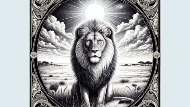 Il Mondo e il segno del Leone rappresentano la completezza di un viaggio. &copy; Immagine creata con Dall-E