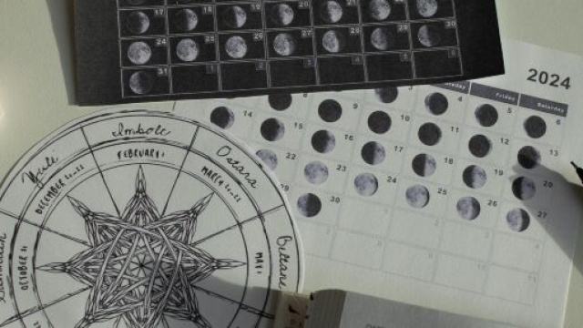 Calendario e ruota con segni zodiacali- &copy;Pexels