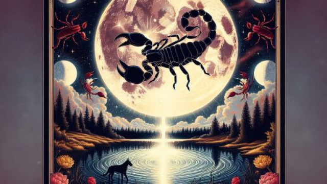 La carta della Luna esplora le emozioni nascoste dello Scorpione. &copy; Immagine creata con Dall-E