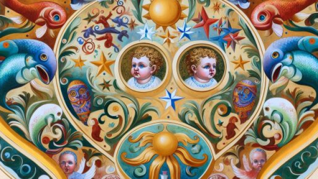 Numero 9 della Smorfia napoletana, simbolo della figliolanza per il segno dei Pesci. &copy; Immagine creata con Dall-E