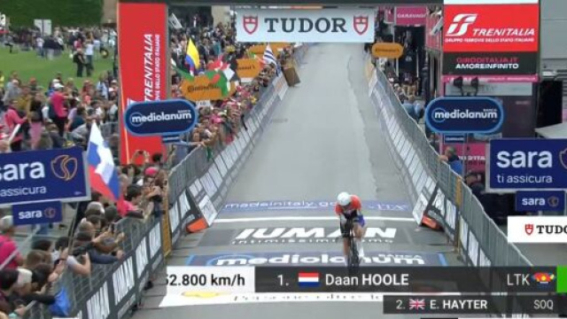 Cronometro Pisa Giro d'Italia 2025 - Screenshot &copy; Eurosport