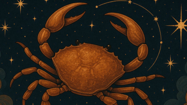 Illustrazione ispirata al segno zodiacale del Cancro. &copy; Immagine creata con Dall-E