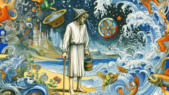 Illustrazione ispirata all'ubriaco della Smorfia. &copy; Immagine creata con Dall-E