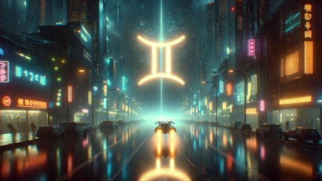 Immagine ispirata a Blade Runner per i Gemelli. &copy; Immagine creata con DALL&middot;E