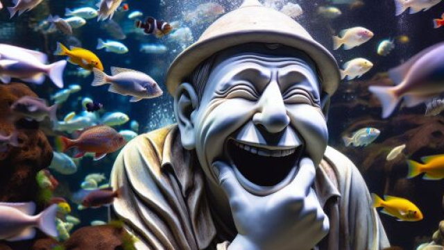 Acquario ispirato dalla risata della Smorfia napoletana. &copy; Immagine creata con Dall-E
