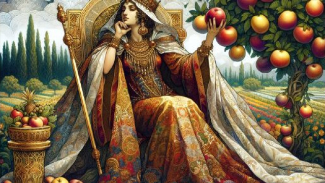 Carta dei tarocchi dell'Imperatrice per il segno zodiacale dei Pesci. &copy; Immagine creata con Dall-E