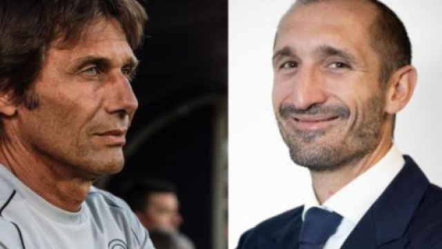 Giorgio Chiellini e Antonio Conte. Foto &copy; Napoli &copy; X/Chiellini