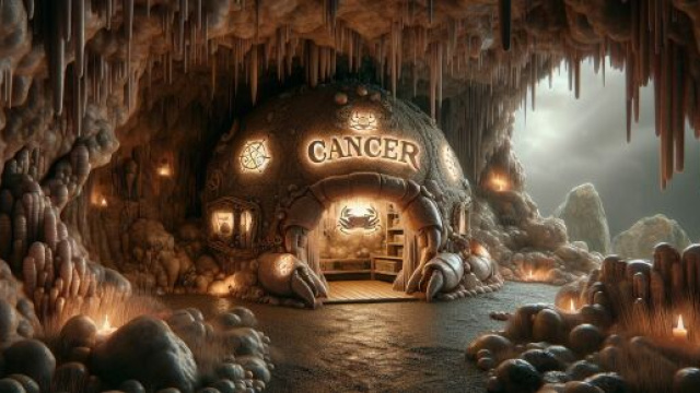 Il Cancro e la grotta della Smorfia napoletana. &copy; Immagine creata con Dall-E