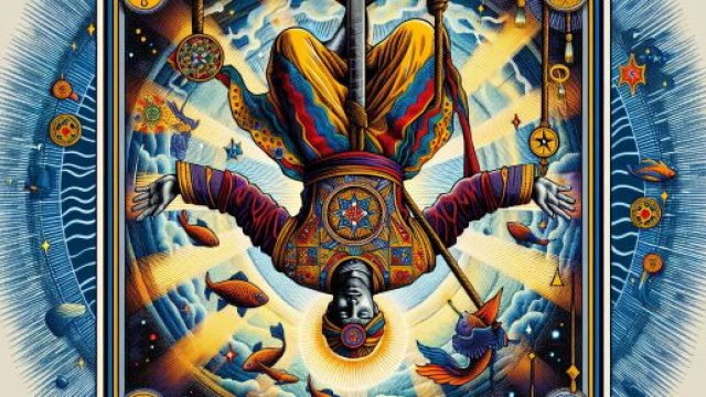 L'Appeso nei tarocchi: una guida esoterica per i Pesci. &copy; Immagine creata con Dall-E