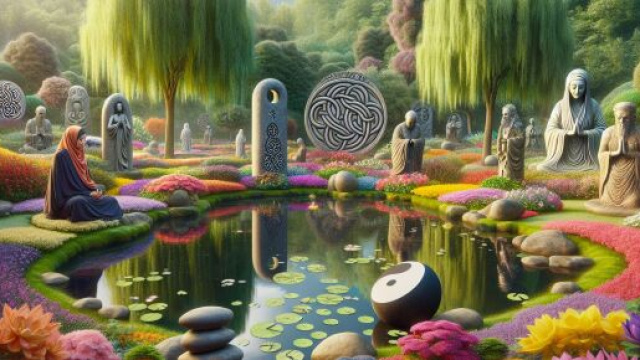 Cancro e il giardino della Smorfia, simbolo di crescita e saggezza. &copy; Immagine creata con Dall-E