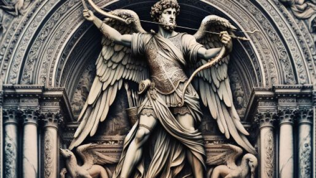 Immagine generata ispirata al numero 24 della Smorfia per il Sagittario, 'e gguardie. &copy; Immagine creata con Dall-E