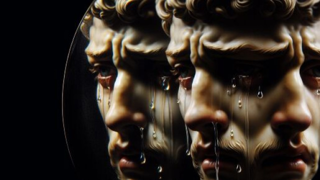 La Bilancia e il pianto: simbolismo nella Smorfia napoletana. &copy; Immagine creata con Dall-E