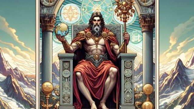 Arcano dell'Imperatore per l'Ariete, simbolo di leadership nella settimana dal 2 all'8 giugno. &copy; Immagine creata con Dall-E