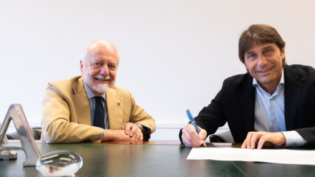 Aurelio De Laurentiis e Antonio Conte &copy; X/Aurelio De Laurentiis
