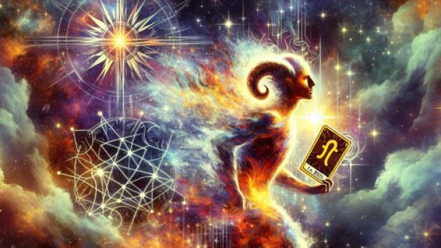 La carta dei tarocchi della Stella assegna all'Ariete il potere della speranza e della realizzazione. &copy; Immagine creata con Dall-E