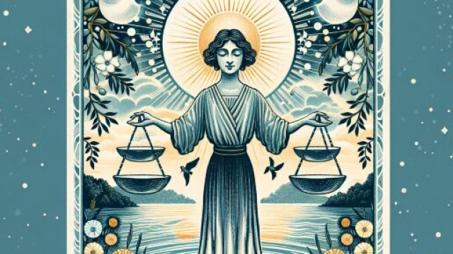 Carta della Temperanza per Gemelli, rappresentazione dell'equilibrio e dell'armonia. &copy; Immagine creata con Dall-E
