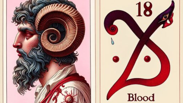 Numero 18 della Smorfia napoletana, Ariete e 'o sanghe. &copy; Immagine creata con Dall-E