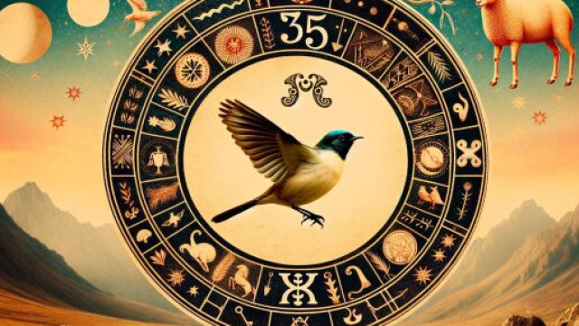 Numero 35 della Smorfia napoletana, l'uccellino per l'Ariete. &copy; Immagine creata con Dall-E